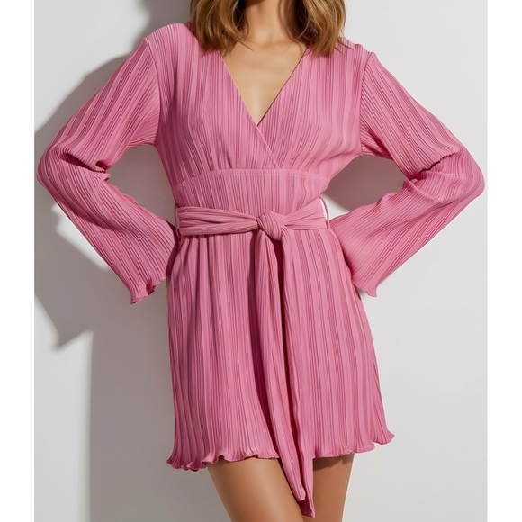 Lovers + Friends Dresses & Skirts - LOVERS + FRIENDS Bernice Pleated Mini Dress, Candy Pink, Large